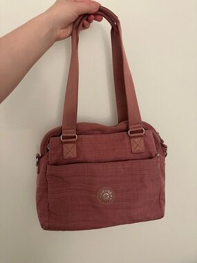 Kipling Dusty Rose Shoulder Bag with Front Pocket